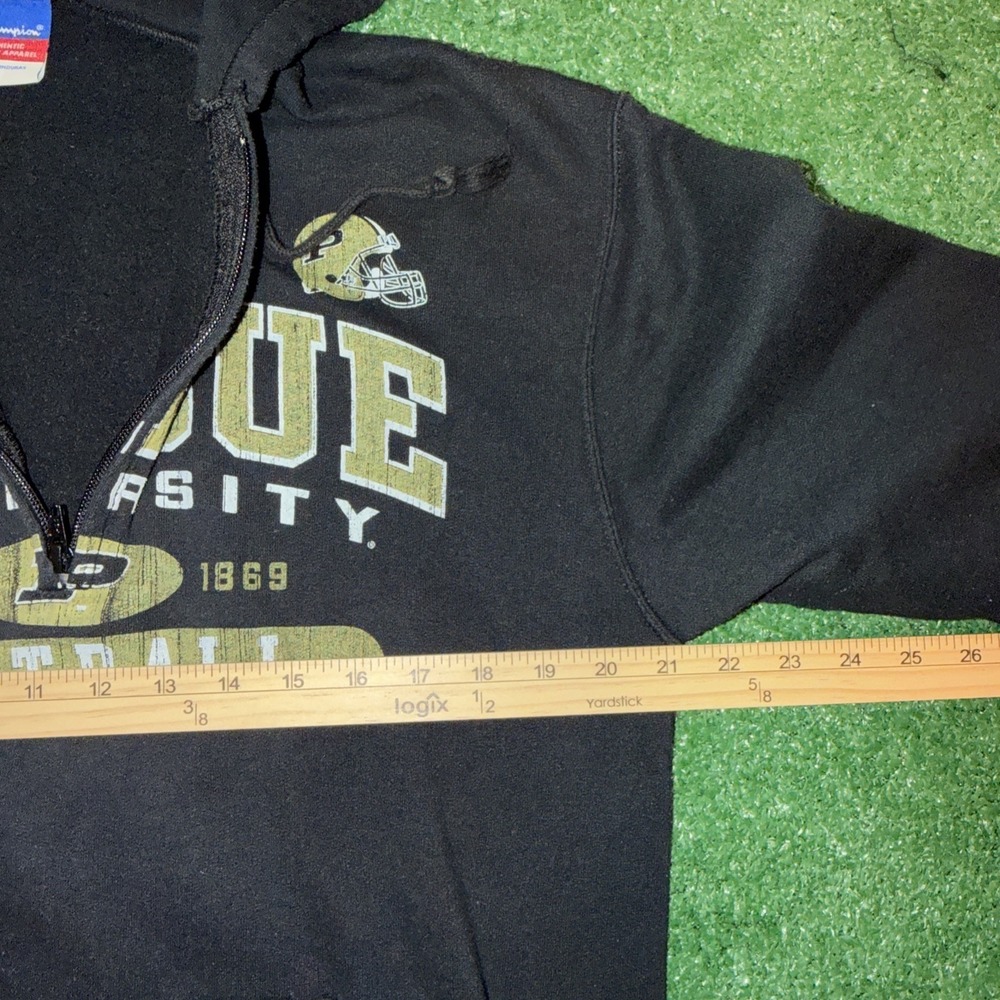 Vintage Champion Purdue Boilermakers Sweatshirt Quarter Zip Mens Med Football - Picture 4 of 6